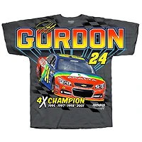 Men's Hendrick Motorsports Team Collection Charcoal Jeff Gordon Four-Time Champion Axalta Legend T-Shirt