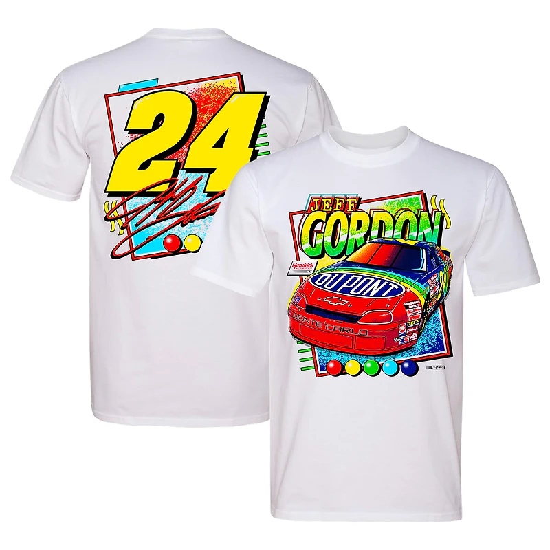 T-shirt blanc Jeff Gordon n° 24 Dupont de la collection Hendrick Motorsports pour homme