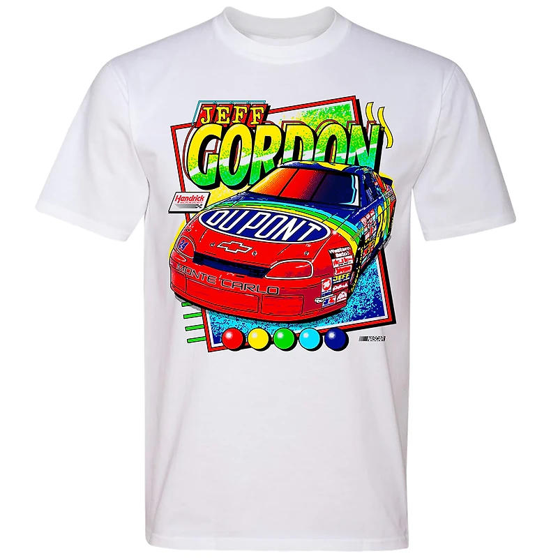 T-shirt blanc Jeff Gordon n° 24 Dupont de la collection Hendrick Motorsports pour homme