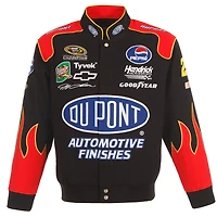 Veste rouge à bouton-pression pour uniforme de pilote en sergé JH Design Jeff Gordon DuPont hommes