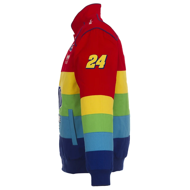 Men's JH Design Red/Blue Jeff Gordon Twill Uniform Full-Snap Jacket