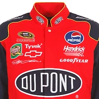 Veste rouge à bouton-pression pour uniforme de pilote en sergé JH Design Jeff Gordon DuPont hommes