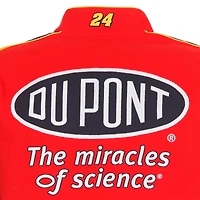 Veste rouge à bouton-pression pour uniforme de pilote en sergé JH Design Jeff Gordon DuPont hommes