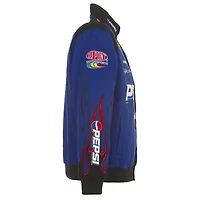 Veste d'uniforme en sergé à bouton-pression complète JH Design Royal Jeff Gordon Pepsi pour hommes