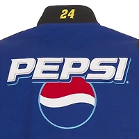 Veste d'uniforme en sergé à bouton-pression complète JH Design Royal Jeff Gordon Pepsi pour hommes