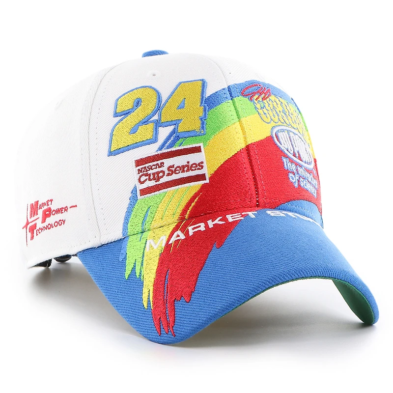 Men's Market Studios by ‘47 White Jeff Gordon MVP Adjustable Hat