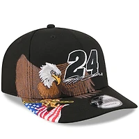 Men's New Era Black Jeff Gordon A-Frame 9FIFTY Snapback Hat