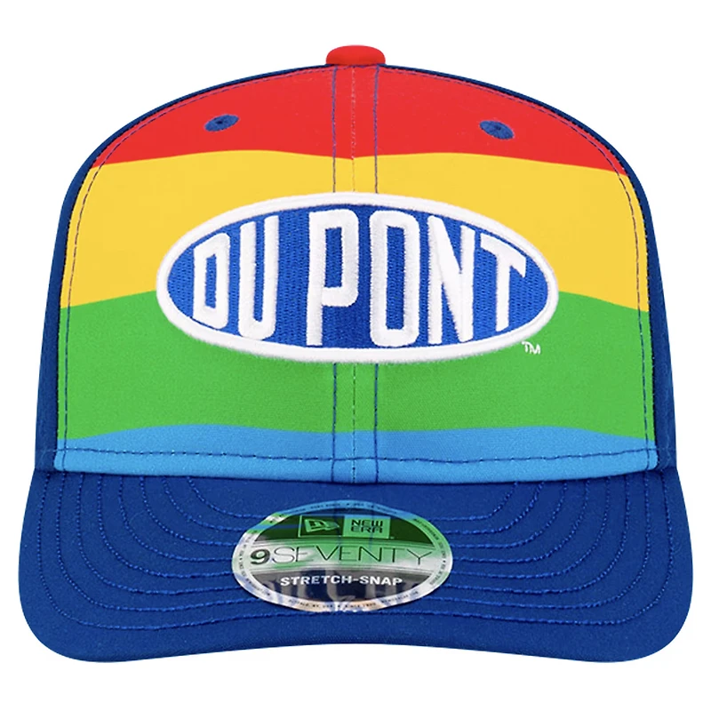 Casquette extensible à boutons-pression New Era Royal Jeff Gordon Rainbow 9SEVENTY pour homme