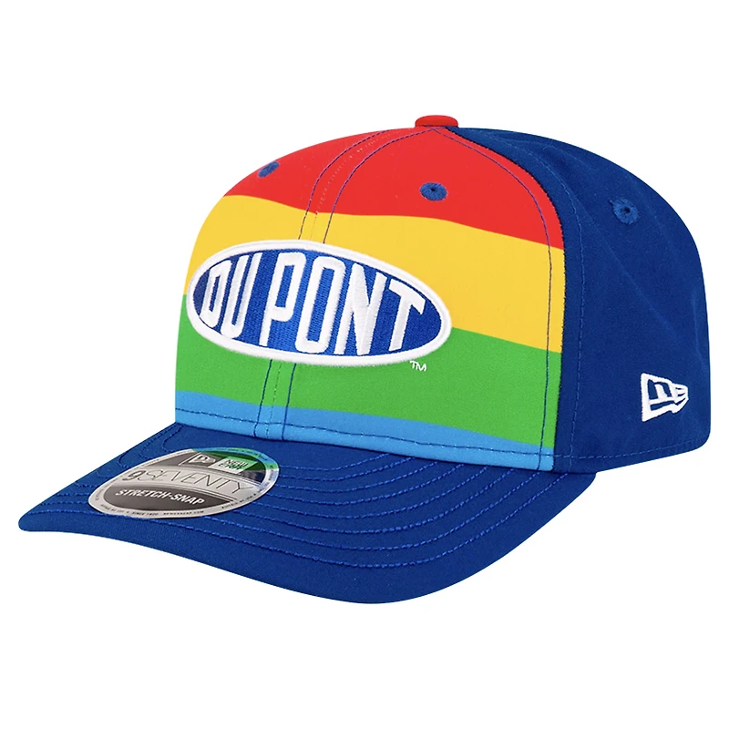 Casquette extensible à boutons-pression New Era Royal Jeff Gordon Rainbow 9SEVENTY pour homme