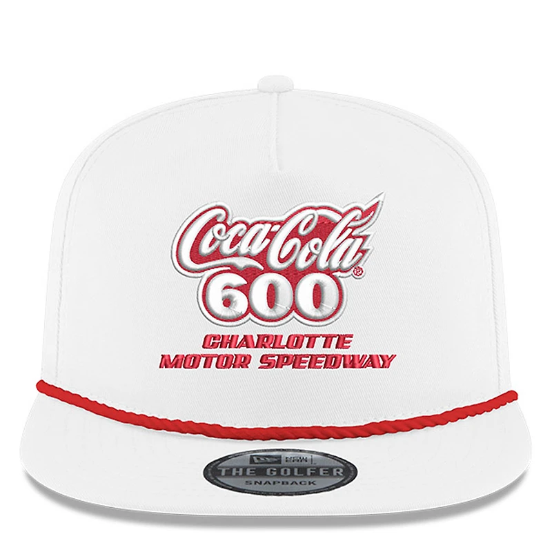 Casquette ajustable Jeff Gordon Coca-Cola 600 First Win Golfer New Era pour hommes, blanche