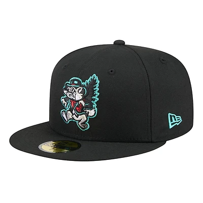 Casquette ajustée 59FIFTY New Era noire Jersey Shore BlueClaws Theme Nights pour homme