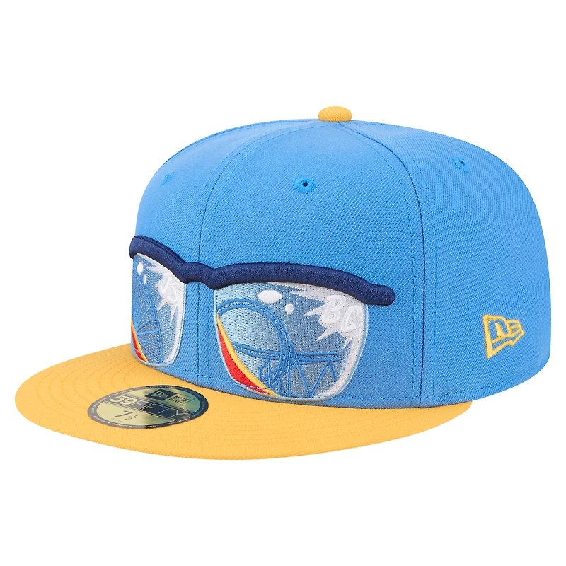 Men's New Era  Blue/Yellow Jersey Shore BlueClaws Authentic Collection 59FIFTY Fitted Hat