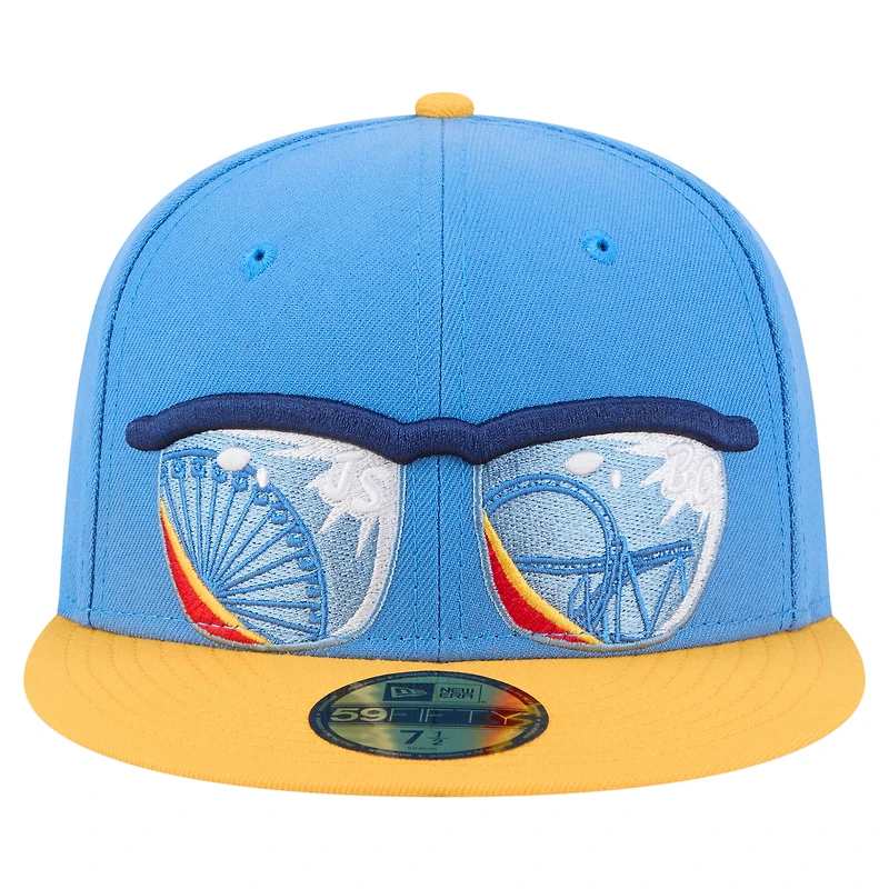 Men's New Era  Blue/Yellow Jersey Shore BlueClaws Authentic Collection 59FIFTY Fitted Hat