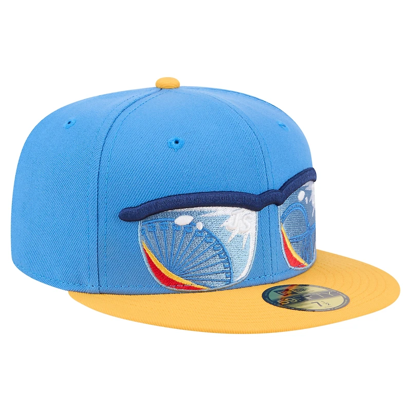 Men's New Era Blue/Yellow Jersey Shore BlueClaws Authentic Collection 59FIFTY Fitted Hat