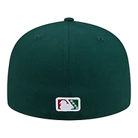 Casquette ajustée New Era 59FIFTY pour homme, vert foncé, Jersey Shore BlueClaws, soirées thématiques des ligues mineures