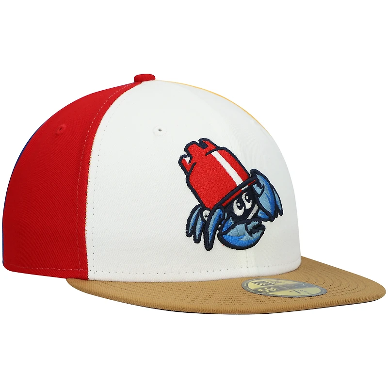 Men's New Era White Jersey Shore BlueClaws Authentic Collection Team Alternate 59FIFTY Fitted Hat