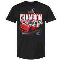 T-shirt noir à carreaux pour homme, Jesse Love Jr., champion de la série NASCAR Xfinity 2025