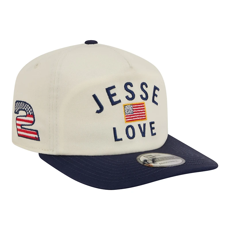 Casquette ajustable New Era crème/marine Jesse Love Jr. Flag 19TWENTY pour homme