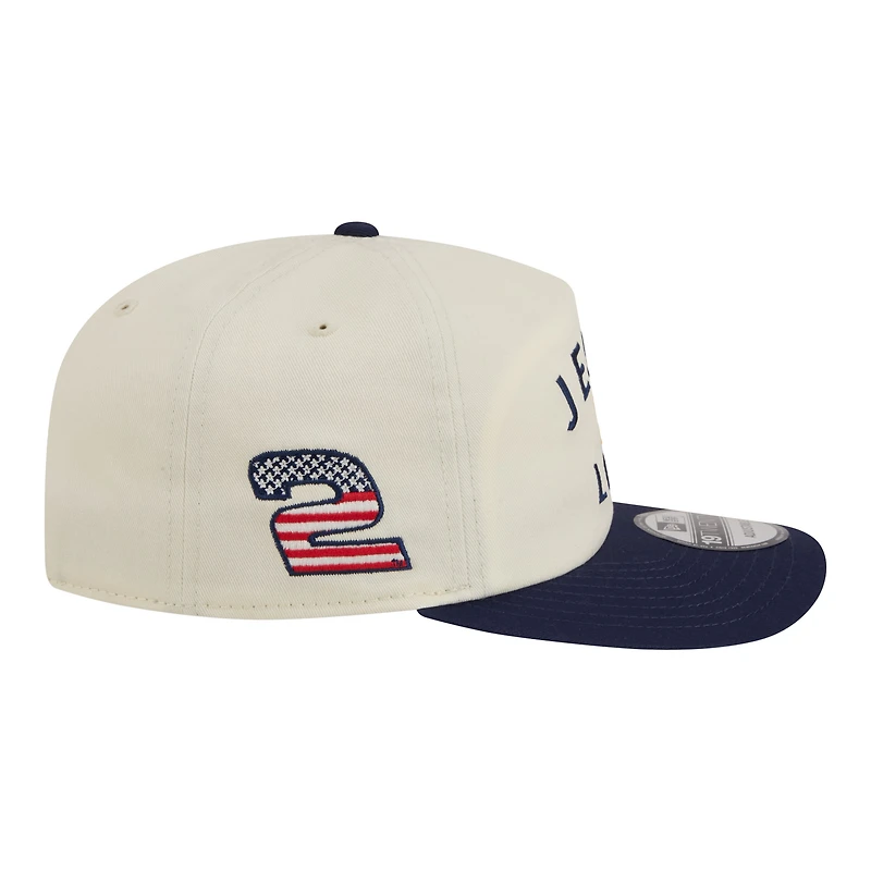 Men's New Era  Cream/Navy Jesse Love Jr. Flag 19TWENTY Adjustable Hat