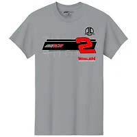 T-shirt gris pour homme de la collection Richard Childress Racing Team avec voiture Jesse Love Jr. Whelen
