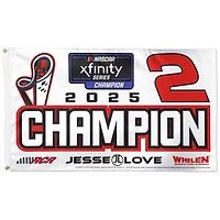 Drapeau de luxe WinCraft Jesse Love Jr. 2025 NASCAR Xfinity Series, 91 x 152 cm, pour la célébration sur piste (face simple).