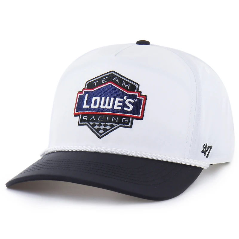 Men's '47 White/Black Jimmie Johnson brrr° Lowe's Rope Hitch Adjustable Hat