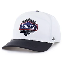 Men's '47 White/Black Jimmie Johnson brrr° Lowe's Rope Hitch Adjustable Hat