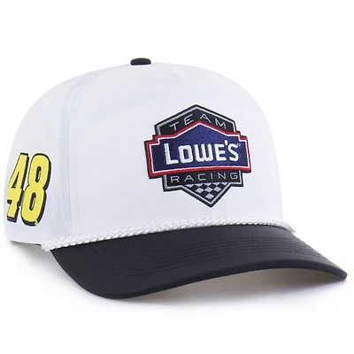 Men's '47 White/Black Jimmie Johnson brrr° Lowe's Rope Hitch Adjustable Hat