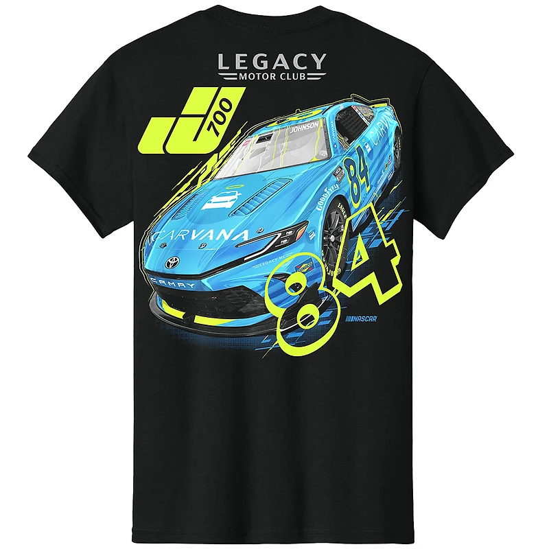 T-shirt noir pour homme avec motif voiture Jimmie Johnson Carvana
