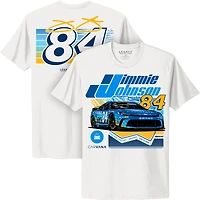 T-shirt homme classique blanc à motif Jimmie Johnson Carvana San Diego