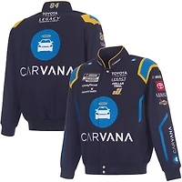 Men's JH Design Navy Jimmie Johnson 2026 Carvana Full-Snap Twill Racing Jacket