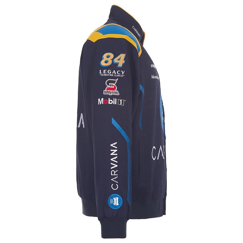 Men's JH Design Navy Jimmie Johnson 2026 Carvana Full-Snap Twill Racing Jacket