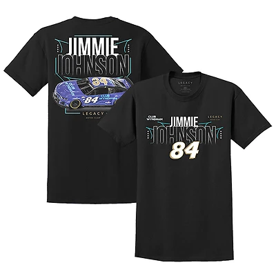 T-shirt noir Jimmie Johnson 2023 #84 Club Wyndham de la collection LEGACY Motor Team pour homme