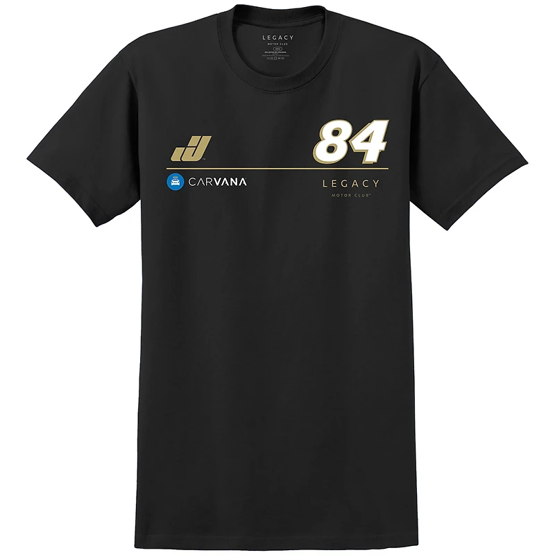 T-shirt de voiture LEGACY Motor Club Team Collection charbon bois Jimmie Johnson Carvana pour hommes