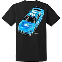 T-shirt de voiture LEGACY Motor Club Team Collection charbon bois Jimmie Johnson Carvana pour hommes