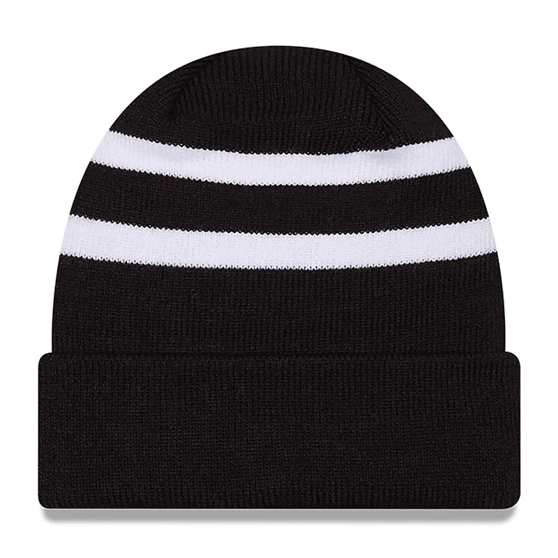 Men's New Era Black/White Jimmie Johnson Cuffed Knit Hat