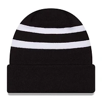 Men's New Era  Black/White Jimmie Johnson Cuffed Knit Hat