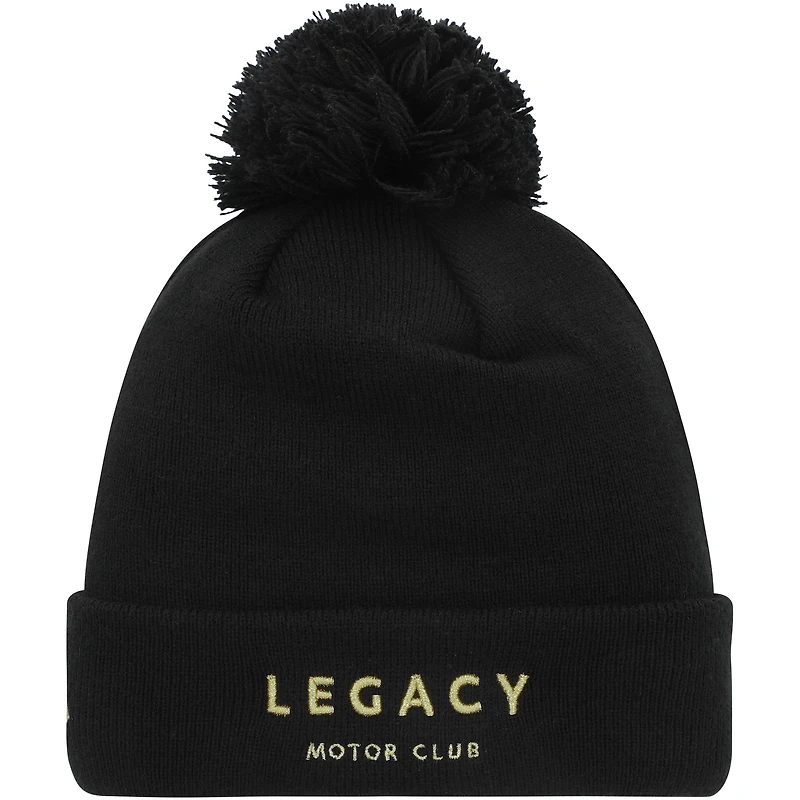 Bonnet en tricot à revers avec pompon Jimmie Johnson New Era pour homme, noir