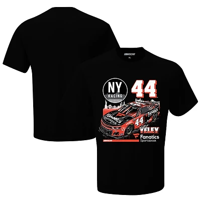 Men's Checkered Flag Sports  Black J.J. Yeley Fanatics Sportsbook Car T-Shirt