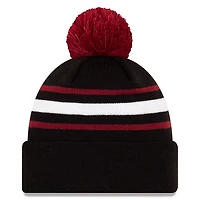 Men's New Era Black Joe Gibbs Racing Cuffed Pom Knit Beanie