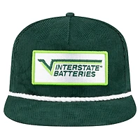 Men's New Era Green Joe Gibbs Racing Interstate Batteries Retro Cord Golfer Adjustable Hat