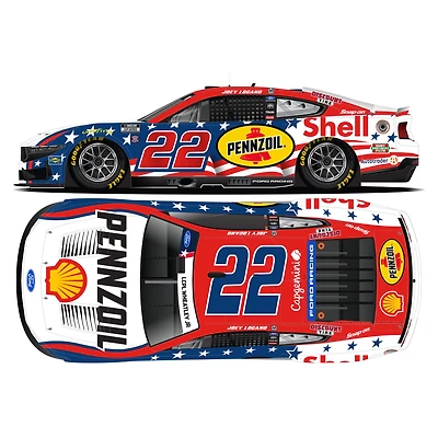 Action Racing Joey Logano 2026 #22 Shell-Pennzoil Stars & Stripes 1:24 Regular Paint Foil Die-Cast Ford Mustang Dark Horse