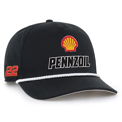 Casquette ajustable Joey Logano Hitch Rope pour homme, modèle 1947, noire