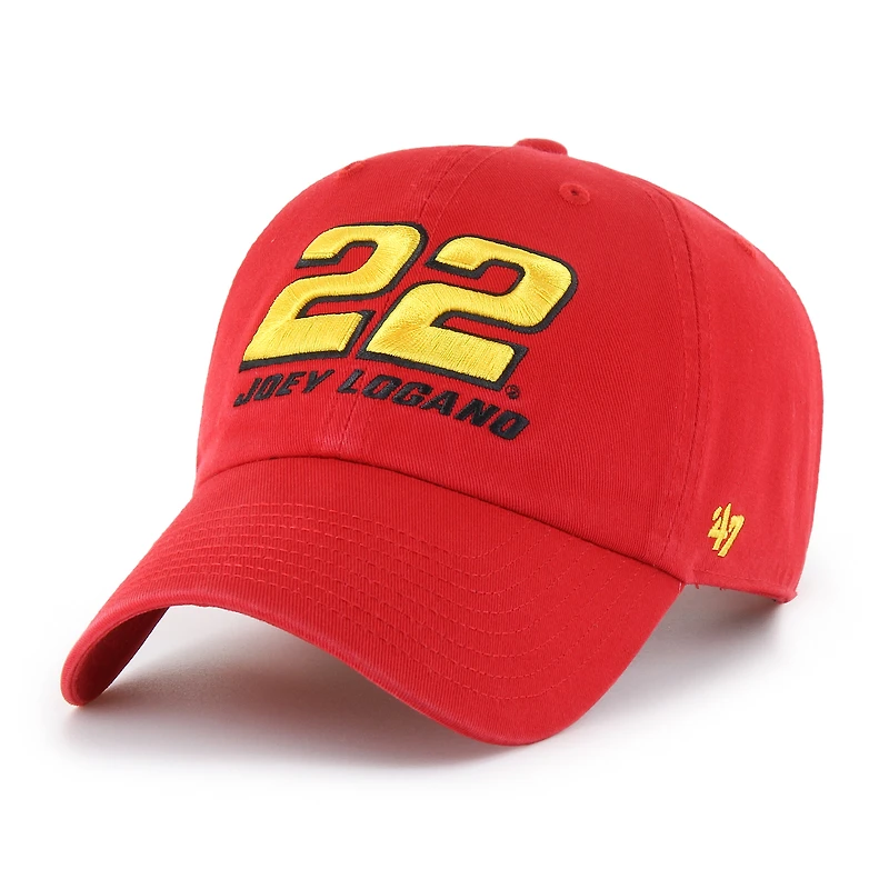Men's '47  Red Joey Logano  Clean Up Adjustable Hat