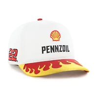 Men's '47  White/Gold Joey Logano Flame Hitch Adjustable Hat