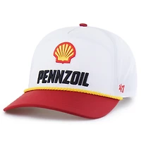 Men's '47 White/Red Joey Logano brrr° Shell-Pennzoil Rope Hitch Adjustable Hat