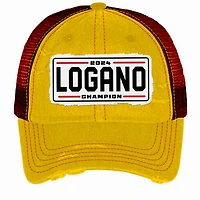 Men's Checkered Flag Sports Yellow Joey Logano 2024 NASCAR Cup Series Champion Patch Adjustable Hat
