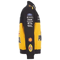 Men's JH Design Black Joey Logano 2026 Pennzoil Full-Snap Twill Racing Jacket