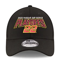 Casquette ajustable 9FORTY noire New Era Joey Logano pour homme, édition éliminatoire NASCAR Cup Series 2025
