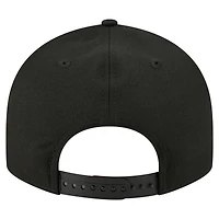 Casquette snapback New Era 9FIFTY noire pour homme, modèle Joey Logano, avec aigle et drapeau patriotiques.